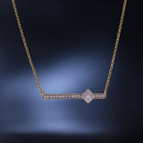 Bar Cluster Princess Daimond Necklace