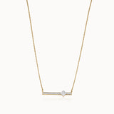 Bar Cluster Princess Daimond Necklace