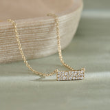 Stardust Diamond Bar Necklace
