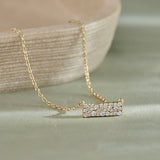 Stardust Diamond Bar Necklace