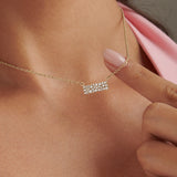 Stardust Diamond Bar Necklace
