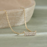 Stardust Diamond Bar Necklace