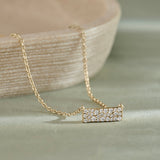 Stardust Diamond Bar Necklace