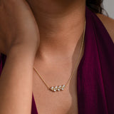 Radiant Diamond Bar Necklace