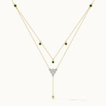 Layered Diamond Necklace, 14K Solid Gold, 1/6 ct Lab Grown Diamond-3