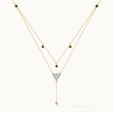Layered Diamond Necklace, 14K Solid Gold, 1/6 ct Lab Grown Diamond-3