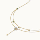 Layered Diamond Necklace, 14K Solid Gold, 1/6 ct Lab Grown Diamond-7
