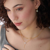 Layered Diamond Necklace, 14K Solid Gold, 1/6 ct Lab Grown Diamond-5