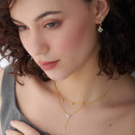 Layered Diamond Necklace, 14K Gold Vermeil, 1/6 ct Lab Grown Diamond-5