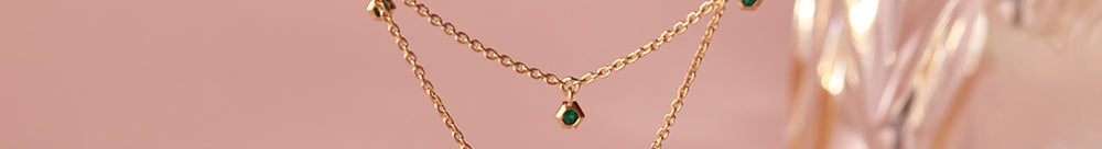 Layered Diamond Necklace, 14K Solid Gold, 1/6 ct Lab Grown Diamond-1