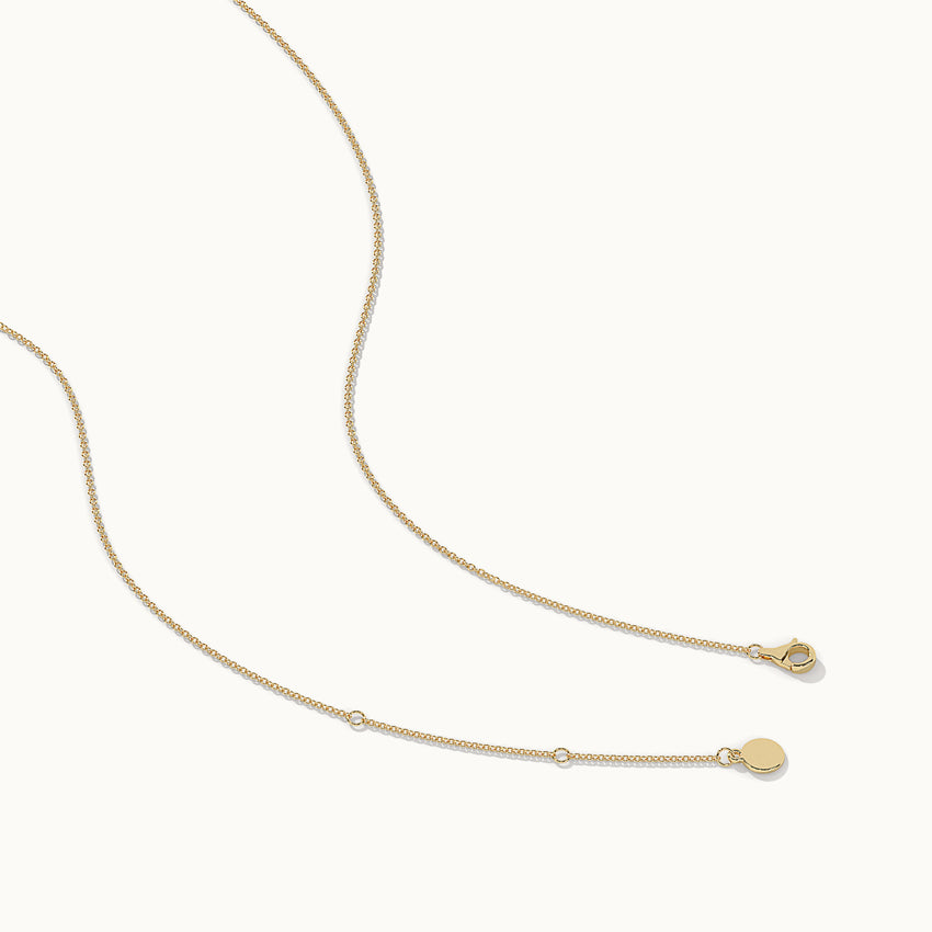 Round Layered Necklace|14K Gold Vermeil Lab Grown Diamond