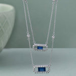 Layered Paperclip Necklace, 14K Solid Gold, 3/4 ct Lab Grown Diamond-6
