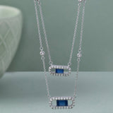 Layered Paperclip Necklace, 14K Solid Gold, 3/4 ct Lab Grown Diamond-6