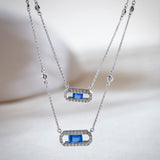 Layered Paperclip Necklace, 14K Solid Gold, 3/4 ct Lab Grown Diamond-7