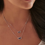 Layered Paperclip Necklace, 14K Solid Gold, 3/4 ct Lab Grown Diamond-5
