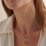 Layered Paperclip Necklace, 14K Solid Gold, 3/4 ct Lab Grown Diamond-2