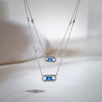 Layered Paperclip Necklace, 14K Solid Gold, 3/4 ct Lab Grown Diamond-1