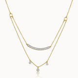 Layered Diamond Bar Necklace