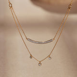 Layered Diamond Bar Necklace