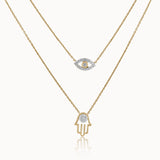 Talisman Layered Diamond Necklace