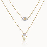 Talisman Layered Diamond Necklace