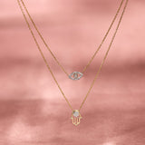Talisman Layered Diamond Necklace