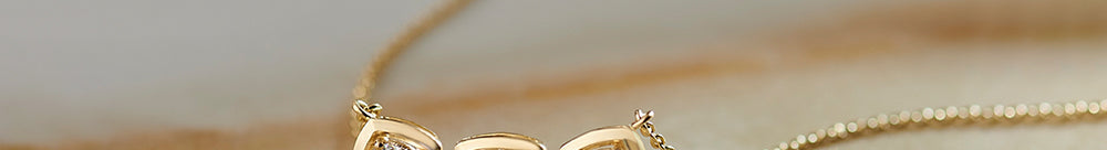 Three Stone Solitaire Necklace, 14K Solid Gold, 1 ct Lab Grown Diamond-1