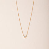 V Solitaire Necklace, 14K Gold Vermeil, 1/3 ct Lab Grown Diamond-5