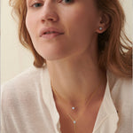 Y Solitaire Lariat Necklace, 14K Solid Gold, 1/4 ct Lab Grown Diamond-4