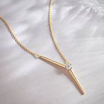 Y Solitaire Lariat Necklace, 14K Gold Vermeil, 1/4 ct Lab Grown Diamond-6