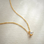 Round Solitaire Necklace, 14K Solid Gold, 1/4 ct Lab Grown Diamond-5