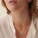 Emerald Solitaire Necklace, 14K Solid Gold, 1/3 ct Lab Grown Diamond-2