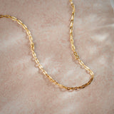 Paperclip Yellow Thin Chain Necklace, 14K Gold Vermeil-6