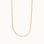 Paperclip Yellow Thin Chain Necklace, 14K Gold Vermeil-3