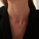 Paperclip Yellow Thin Chain Necklace, 14K Gold Vermeil-4