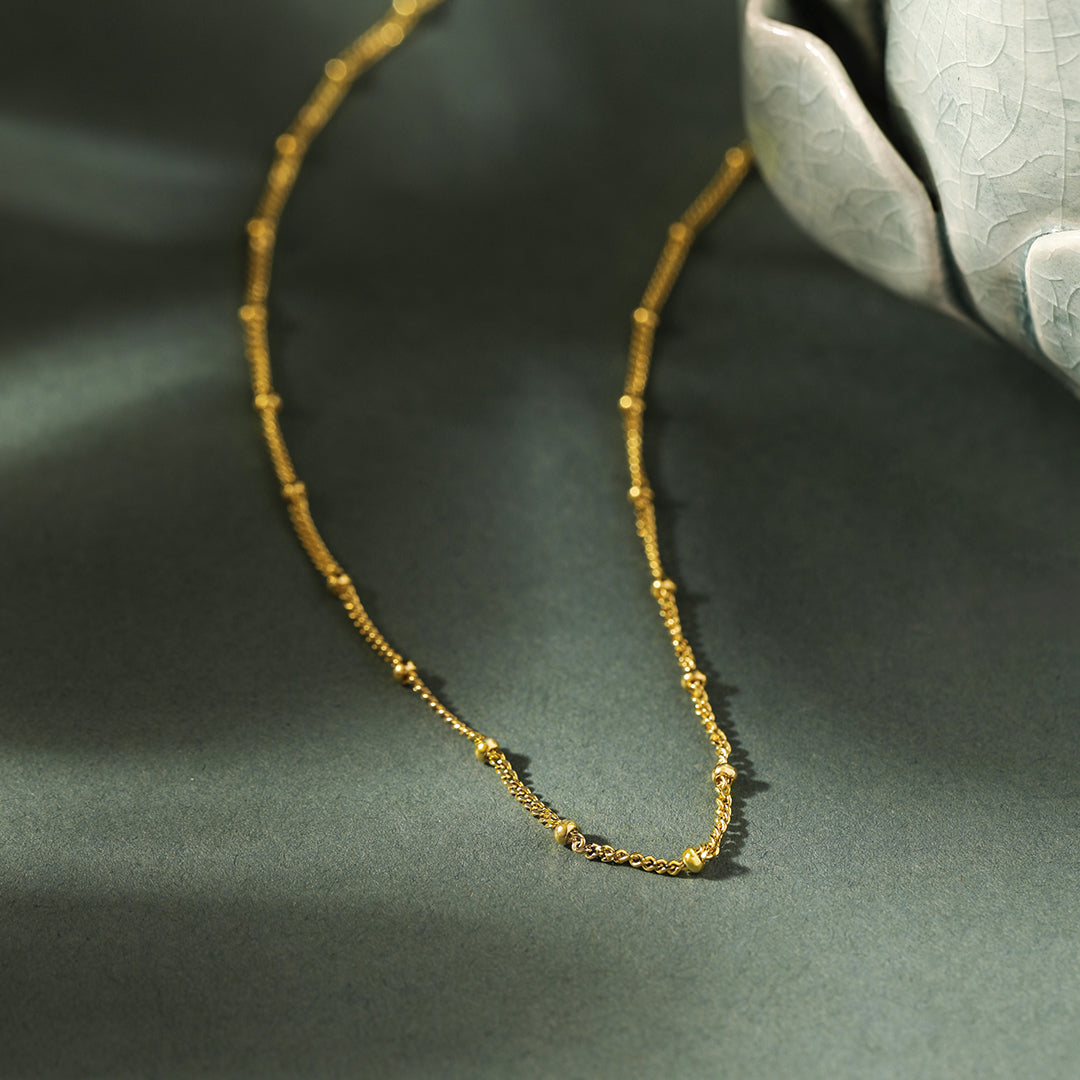 Sphere Station Chain, 14K Gold Vermeil-1