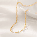 Bold Paperclip Chain Necklace, 14K Gold Vermeil-4