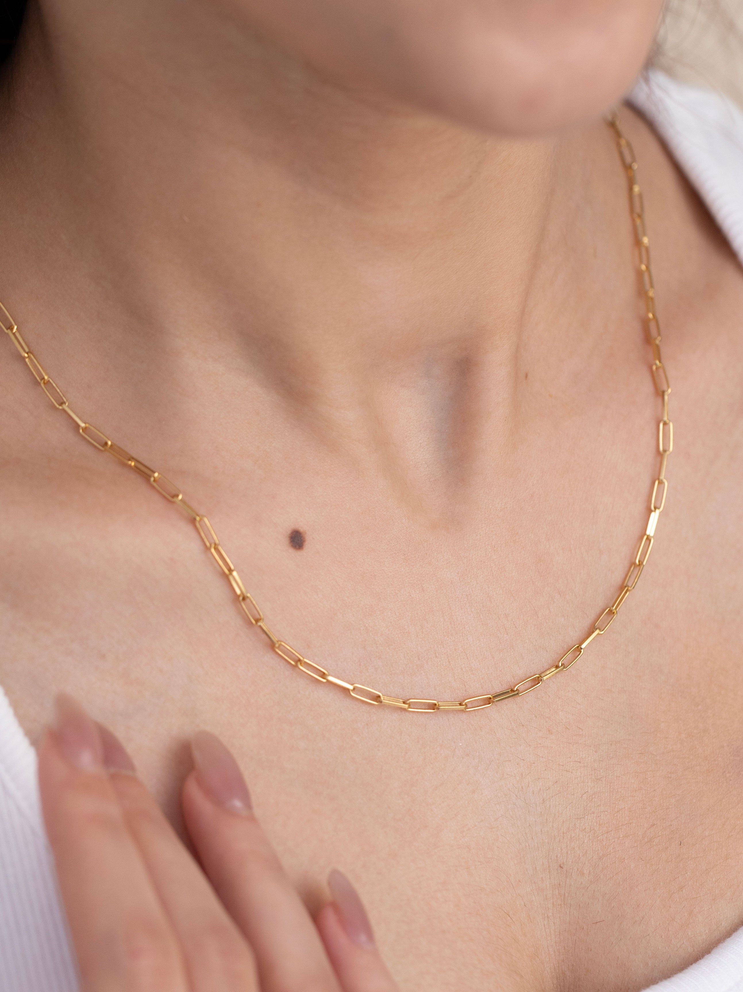 Bold Paperclip Chain Necklace, 14K Gold Vermeil-2
