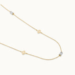 White Cera Diamond Long Necklace, 14K Gold Vermeil, 5/8 ct Lab Grown Diamond-5