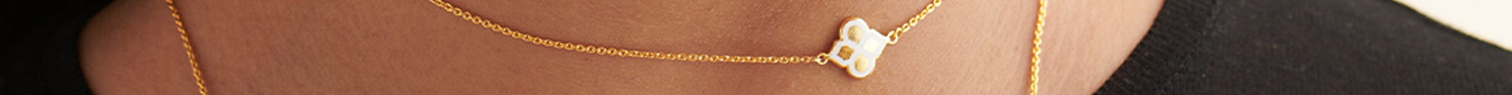 White Cera Diamond Long Necklace, 14K Gold Vermeil, 5/8 ct Lab Grown Diamond-1