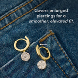 Dancing Diamond Cluster Hoop Earrings