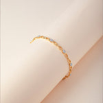 Round Cluster Diamond Link Bracelet, 14K Solid Gold, 1/2 ct Lab Grown Diamond-5