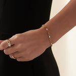 Round Cluster Diamond Link Bracelet, 14K Gold Vermeil, 1/2 ct Lab Grown Diamond-4
