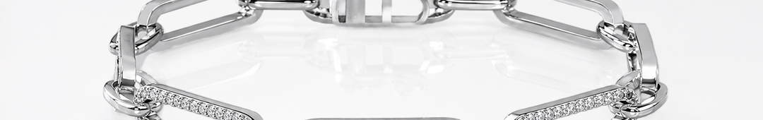 Pave Diamond Paperclip Bracelet