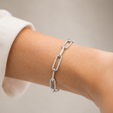 Pave Diamond Paperclip Bracelet