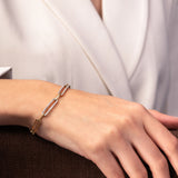 Pave Diamond Paperclip Bracelet