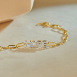 Hope Diamond Paperclip Bracelet, 14K Gold Vermeil, 1/4 ct Lab Grown Diamond-6