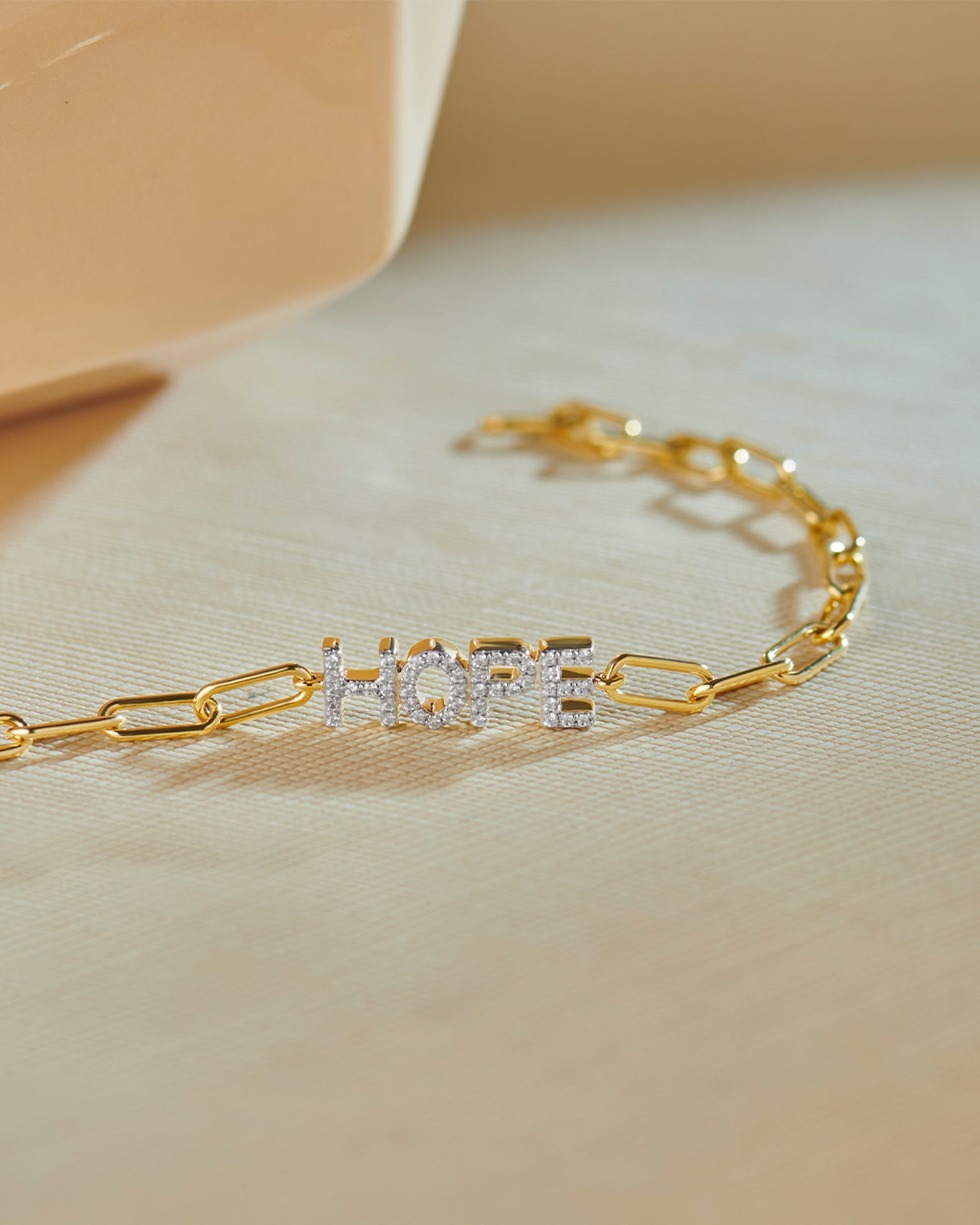 Hope Diamond Paperclip Bracelet, 14K Gold Vermeil, 1/4 ct Lab Grown Diamond-6