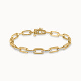 Interlinked Diamond Paperclip Bracelet, 14K Gold Vermeil, 1/2 ct Lab Grown Diamond-3