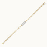 Paperclip Diamond Bracelet, 14K Gold Vermeil, 1/6 ct Lab Grown Diamond-6